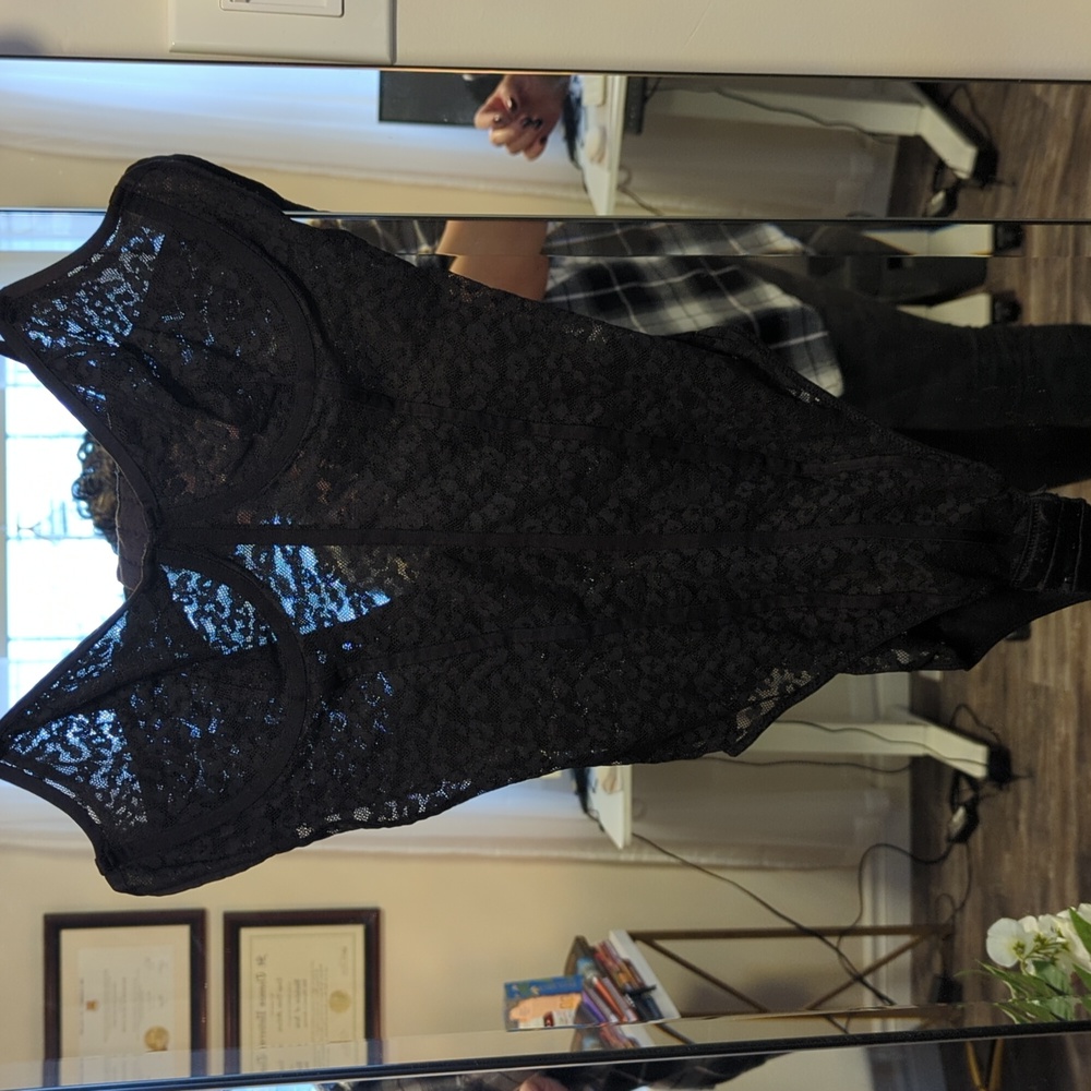 Black lace bodysuit